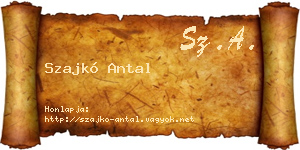 Szajkó Antal névjegykártya